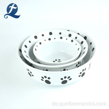 Benutzerdefinierte Fütterung tragbare Trinkwasser Hundenapf Keramik